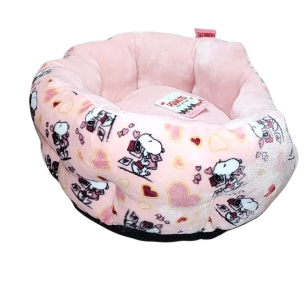 Peanuts 2026 Pink Red Hearts Valentine's Day Snoopy Pet Dog Cat Bed New w/ Tags